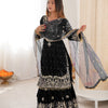 Heavy Velvet Embroidered Lehenga Suit Set with Dupatta – 4 Color Options