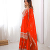 Designer Heavy Embroidered Kurta Sharara Suit Set with Dupatta | 10 Color Options