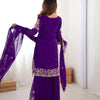 Designer Heavy Embroidered Kurta Sharara Suit Set with Dupatta | 10 Color Options