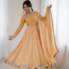 Embroidered Anarkali Suit Set with Dupatta & Bottom – 5 Color Options