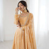 Embroidered Anarkali Suit Set with Dupatta & Bottom – 5 Color Options