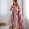 Embroidered Anarkali Suit Set with Dupatta & Bottom – 5 Color Options