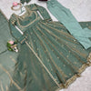 Embroidered Anarkali Suit Set with Dupatta & Bottom – 5 Color Options