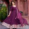 Elegant Georgette Anarkali Suit Set with Heavy Gota Lace Border & Dupatta – 4 Colors