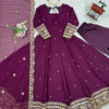Elegant Georgette Anarkali Suit Set with Heavy Gota Lace Border & Dupatta – 4 Colors