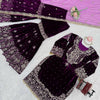 Heavy Velvet Embroidered Lehenga Suit Set with Dupatta – 4 Color Options