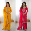 Premium Embroidered Kurti Set with Dupatta & Pant | Festive Wear | 2 Color Options