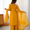 Premium Embroidered Kurti Set with Dupatta & Pant | Festive Wear | 2 Color Options