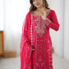 Premium Embroidered Kurti Set with Dupatta & Pant | Festive Wear | 2 Color Options
