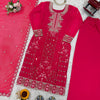 Premium Embroidered Kurti Set with Dupatta & Pant | Festive Wear | 2 Color Options