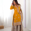 Elegant Embroidered Kurta Sharara Set with Dupatta – Festive Wear (4 Colors)