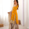 Elegant Embroidered Kurta Sharara Set with Dupatta – Festive Wear (4 Colors)