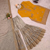 Elegant Embroidered Kurta Sharara Set with Dupatta – Festive Wear (4 Colors)