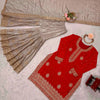 Elegant Embroidered Kurta Sharara Set with Dupatta – Festive Wear (4 Colors)