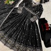Elegant Embroidered Anarkali Suit Set with Dupatta – Festive Wear (3 Colors)