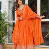 Elegant Embroidered Anarkali Suit Set with Dupatta – Festive Wear (3 Colors)