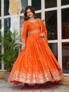 Elegant Embroidered Anarkali Suit Set with Dupatta – Festive Wear (3 Colors)