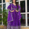 Elegant Embroidered Anarkali Suit Set with Dupatta – Festive Wear (3 Colors)