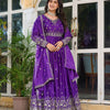 Elegant Embroidered Anarkali Suit Set with Dupatta – Festive Wear (3 Colors)