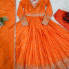 Elegant Embroidered Anarkali Suit Set with Dupatta – Festive Wear (3 Colors)