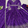 Elegant Embroidered Anarkali Suit Set with Dupatta – Festive Wear (3 Colors)