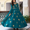 Elegant Embroidered Bird Motif Anarkali Suit Set with Dupatta (2 Color Options)