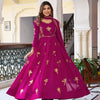 Elegant Embroidered Bird Motif Anarkali Suit Set with Dupatta (2 Color Options)