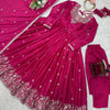 Designer Heavy Embroidered Anarkali Suit Set with Dupatta – 2 Color Options