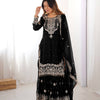 Designer Heavy Embroidered Kurta Sharara Suit Set with Dupatta | 10 Color Options
