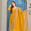 Luxury Embroidered Anarkali Suit Set with Heavy Border Dupatta (3 Color Options)