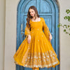 Luxury Embroidered Anarkali Suit Set with Heavy Border Dupatta (3 Color Options)