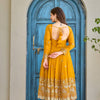 Luxury Embroidered Anarkali Suit Set with Heavy Border Dupatta (3 Color Options)