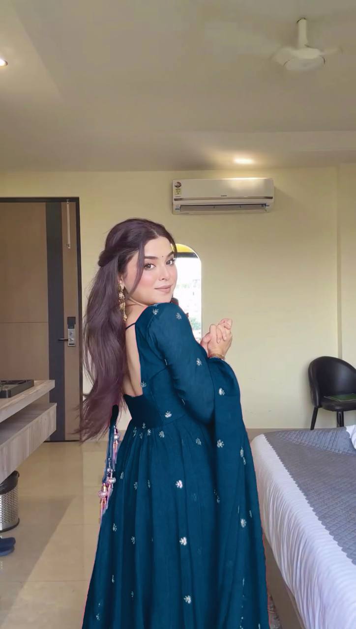 Premium Georgette Anarkali Suit Set with Dupatta & Pant | 9 Elegant Color Options