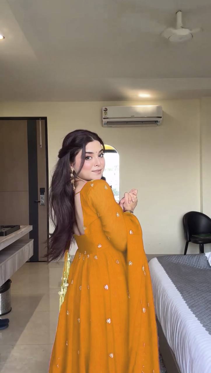 Premium Georgette Anarkali Suit Set with Dupatta & Pant | 9 Elegant Color Options