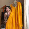 Mustard Yellow Plain Anarkali Kurti Set with Dupatta & Bottom – Elegant Festive Wear