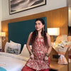 Heavy Embroidered Sleeveless Kurti Sharara Set with Dupatta – 2 Color Options (Red  & Mustard) | Festive Wear for Women