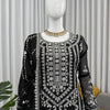 Elegant Embroidered Kurti Sharara Set with Dupatta – Premium Party Wear (Wine & Black Color Options)