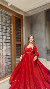 Embroidered Anarkali Kurti Pant Set with Dupatta – Festive & Party Wear | 6 Stunning Colors