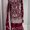 Maroon Heavy Embroidered Lehenga Choli with Dupatta – Wedding & Festive Wear