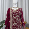 Maroon Heavy Embroidered Lehenga Choli with Dupatta – Wedding & Festive Wear