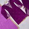 Premium Velvet Embroidered Kurta Pant Set with Dupatta | 3 Color Options