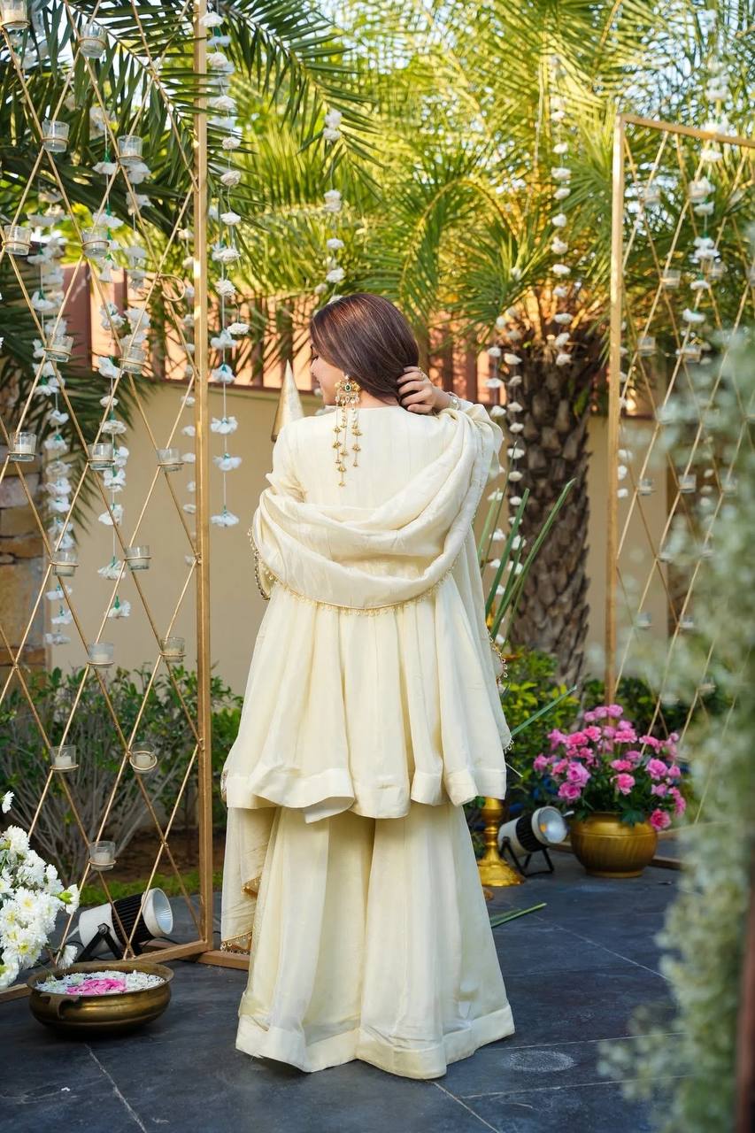 Elegant Mirror Work Anarkali Kurta Set with Dupatta – 3 Color Options