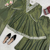 Elegant Mirror Work Anarkali Kurta Set with Dupatta – 3 Color Options