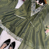 Elegant Mirror Work Anarkali Kurta Set with Dupatta – 3 Color Options