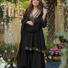 Elegant Mirror Work Anarkali Kurta Set with Dupatta – 3 Color Options