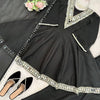 Elegant Mirror Work Anarkali Kurta Set with Dupatta – 3 Color Options
