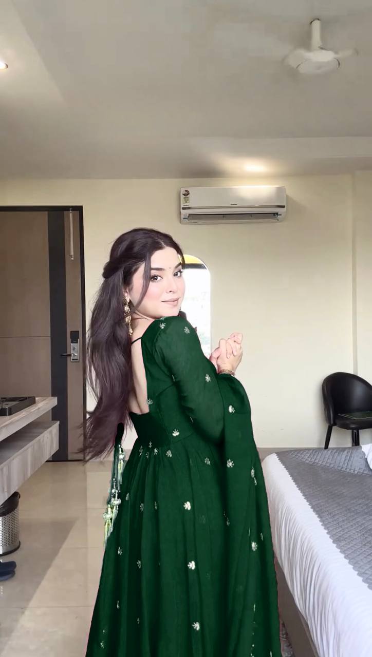 Premium Georgette Anarkali Suit Set with Dupatta & Pant | 9 Elegant Color Options