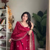 Red Sleeveless Kurta Sharara Suit Set with Dupatta | Festive Ethnic Wear