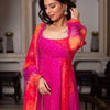 Bandhani Print Anarkali Kurta Set with Dupatta – 2 Color Options