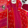 Bandhani Print Anarkali Kurta Set with Dupatta – 2 Color Options